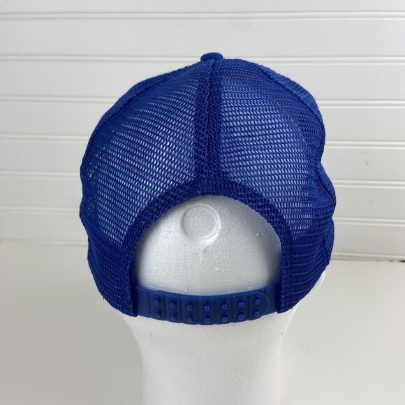 Vintage Foam Mesh Rope Snapback Trucker Hat Blue White Mr. Nice Guy Cap - Picture 3 of 9